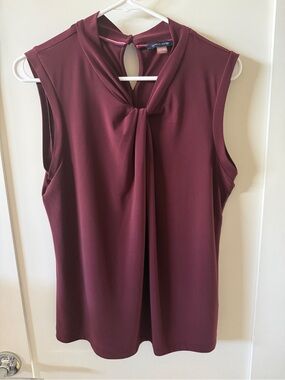 Twist-Neck Sleeveless Blouse, Size L by Tommy Hilfiger